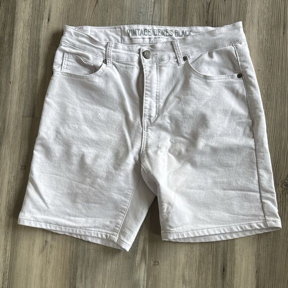 Vintage Genes Black Slim Fit Shorts,  Women’s Size 32 White MSRP $55 - Picture 1 of 10